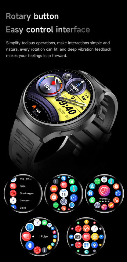 LAXASFIT 1.52" HD Smart Watch Game Dial Dynamic Dial Bluetooth Call Voice Assistant Fitness Tracker Wireless Charging