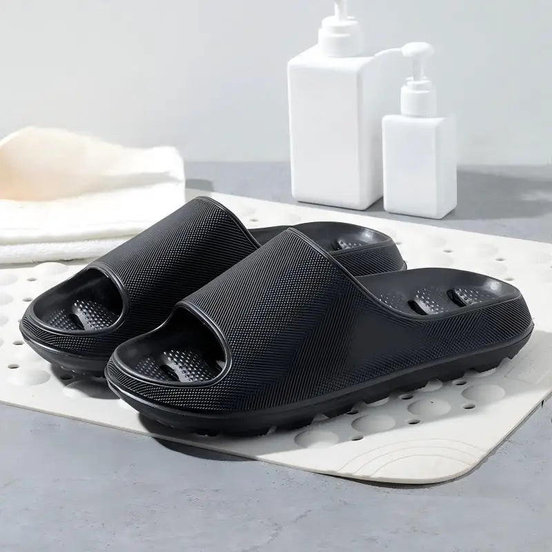 Men's Bathroom Bathing Slippers Women's New Summer Indoor Home Eva Anti-Slip Anti-Odor Couple Shower Leakage Quick-Drying Slippers for Women