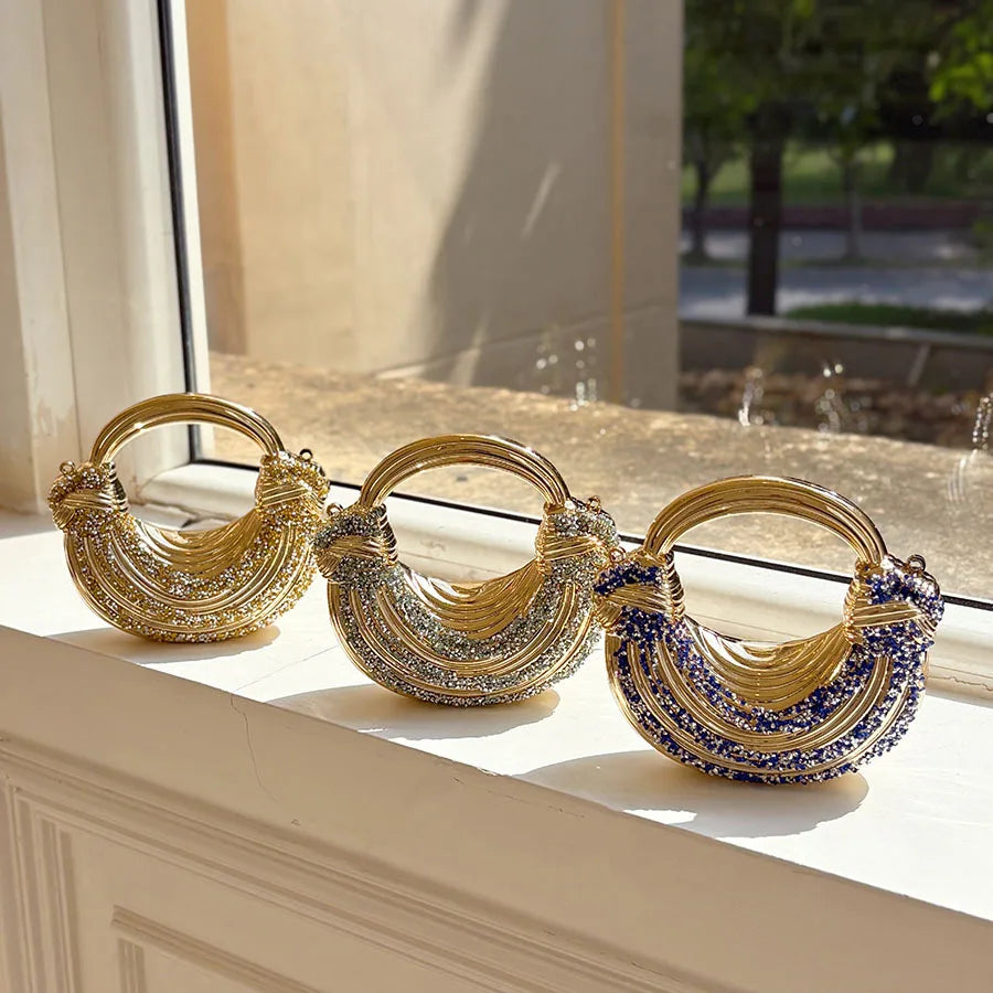 2026 new Ladies' Evening Dress Acrylic Premium Noodle Bag Diamond Decorations Fashionable Banquet Chain Evening Dress Bag