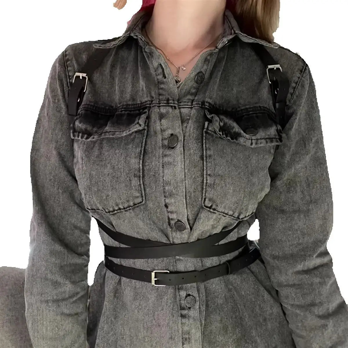 Women Fashion Punk Harness Belts Harajuku Chest Harness Corsett Belt Suspenders for Women Waist Belt Gothic Clothing Accessories
