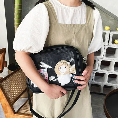 Female Ita Crossbody Bag Womens Transparent Messenger Bag Girls Cute-Lolita Shoulder Bags Teens Fashion Satchels Bag Ins