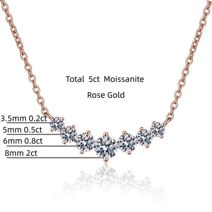 2.8ct Moissanite Necklace for Woman Wedding Fine Jewely with Certificates 925 Sterling Sliver Plated 18k White Gold Necklace
