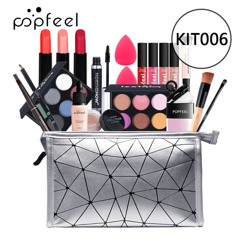 Professional Makeup Kit For Girl Eyeshadow Cream Make up Bag Concealer Blush Lip gloss Lipstick Makeup Brush Women Make-up Set