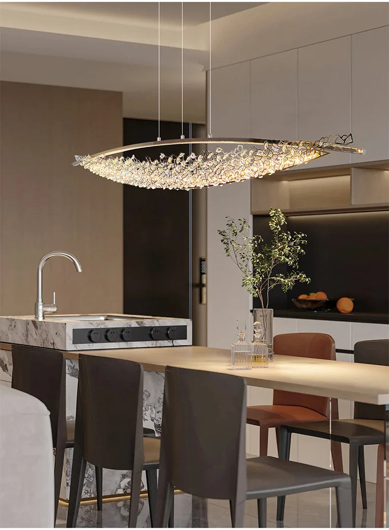 Luxury Crystal Chandeliers Pendant Light Led Chandelier Ceiling Lights Home Decor Items Dining Table Light Ceiling Hanging Lamp