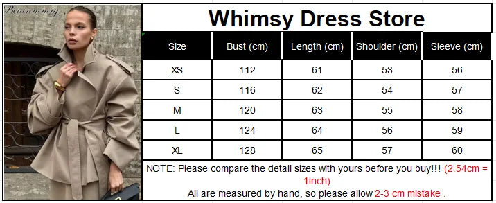 Women Black Long Solid Color Trench Coat Stand Collar Loose Drop Shoulder Single-breasted Windbreaker Lady Commute Outing Wear