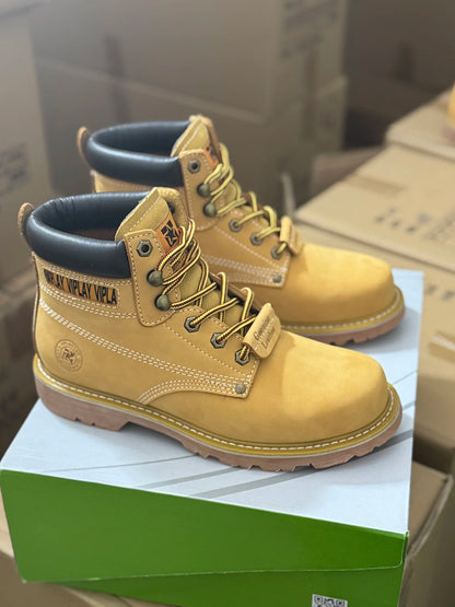 Waterproof Men's Boots Outdoor Hiking Work Boots Breathable Mountain Climbing Shoes Leather Workwear Footwear for Men