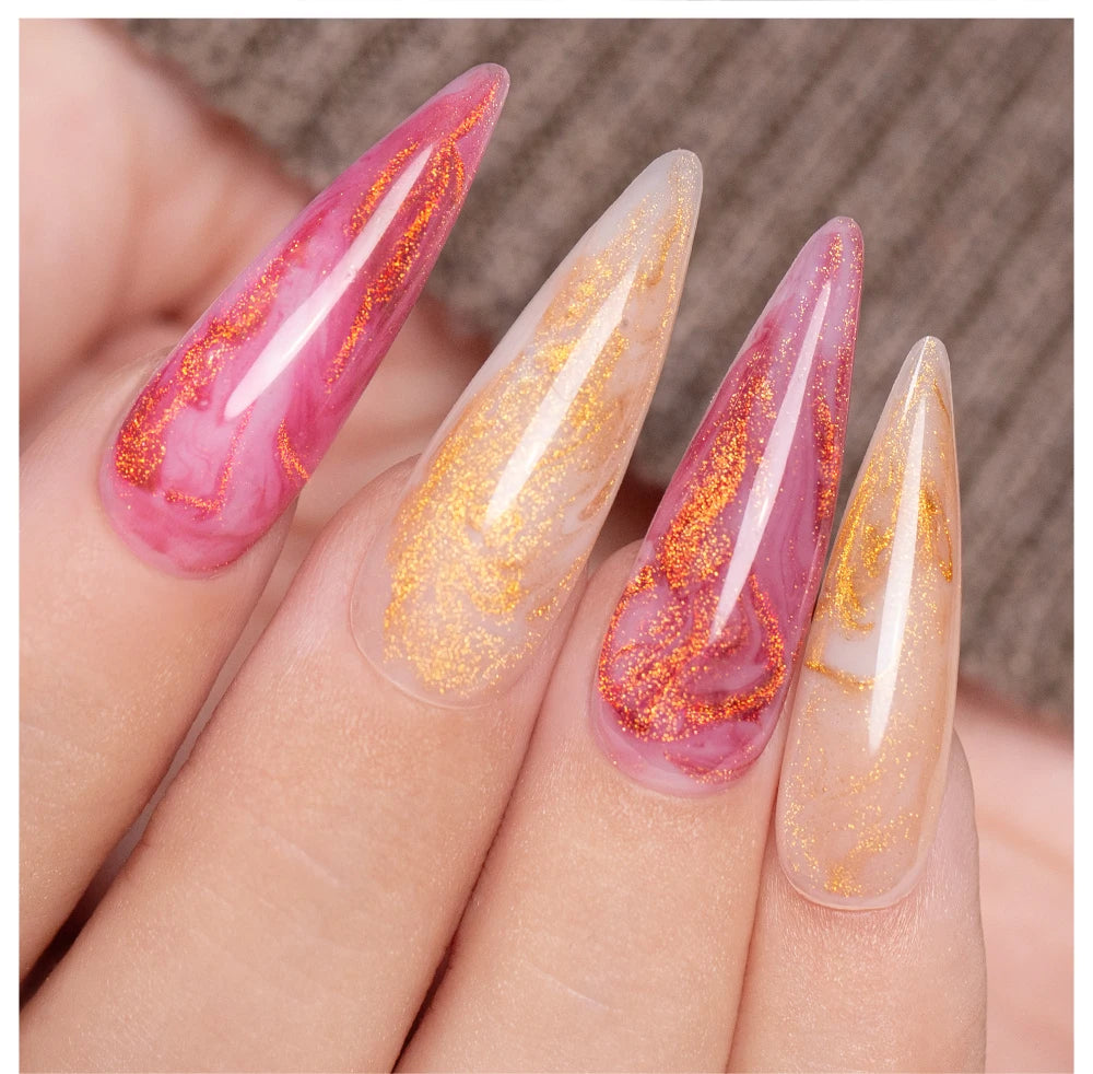7.5ml Golden Light  Magnetic Gel Golden Gems Magnetic Gel Nail Polish Cat Nail Sparkling Glitter Semi Permanent Varnish