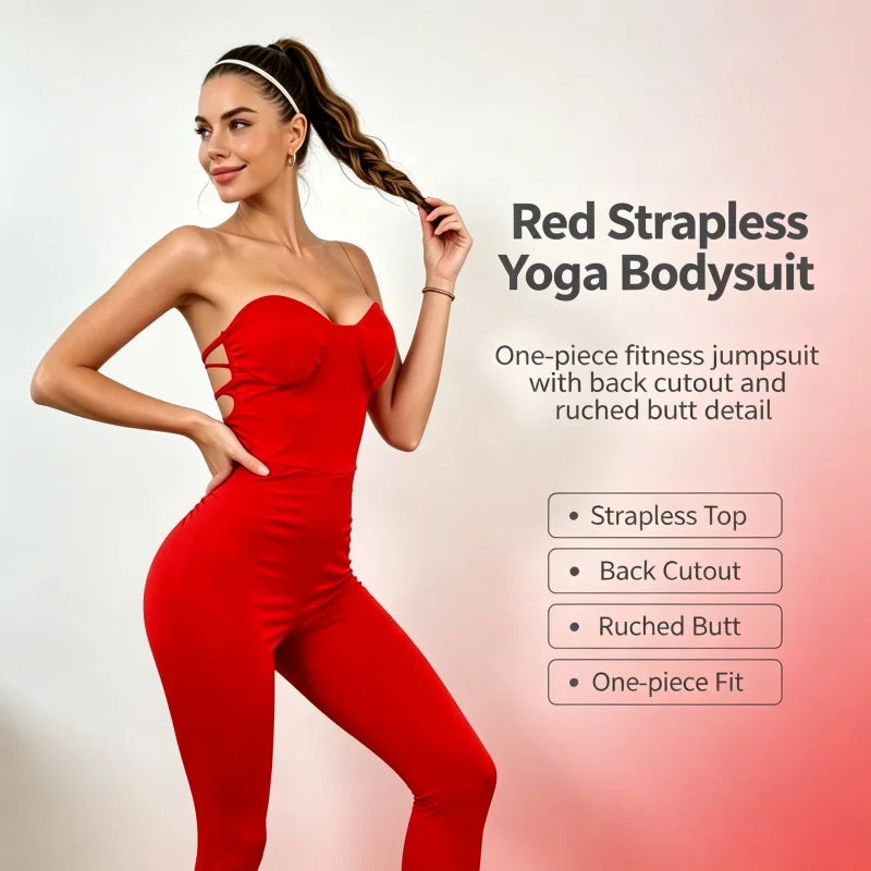 Black White Red Streetwear Tunics High Waist Overalls New Women Backless One Piece Jumpsuits Sexy Sleeveless Strapless Playsuits