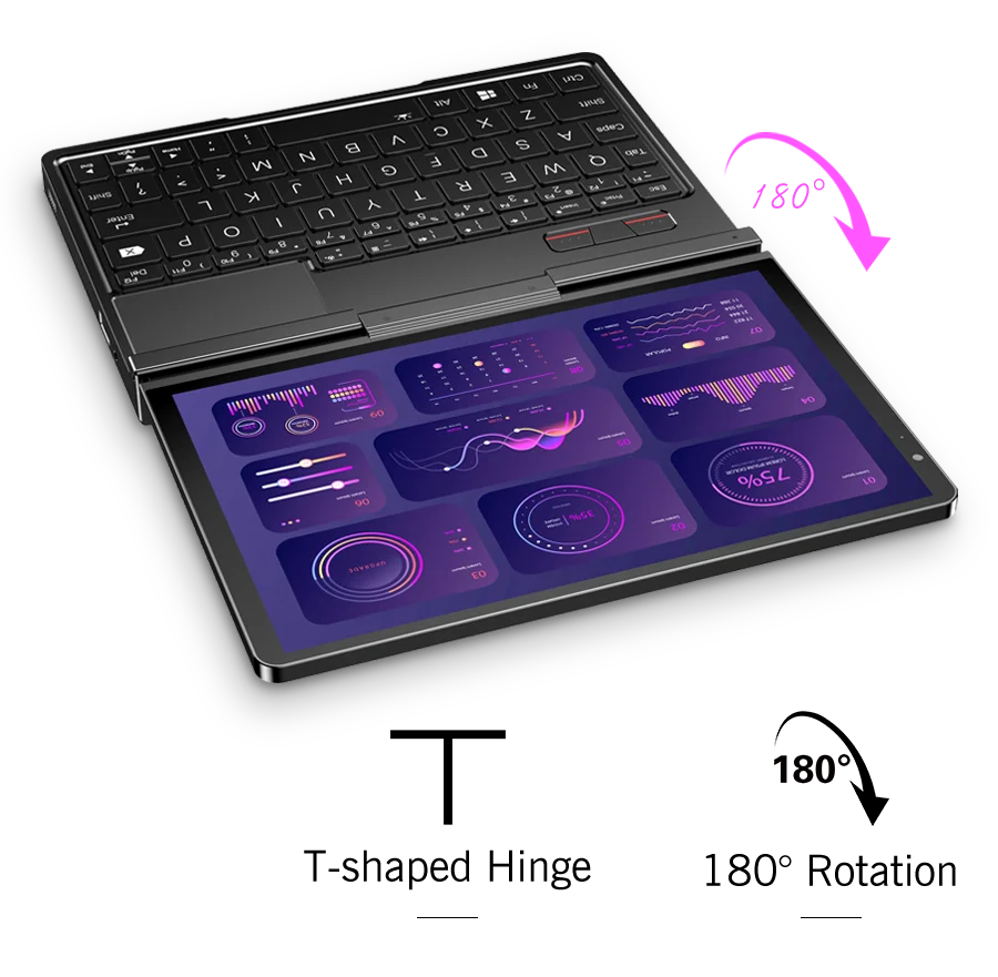 New GPD Pocket 4 2025 Mini Laptop PC 8 Inch AI 9 HX 370 8840U 16/32/64GB RAM 1/2TB NVME SSD 2K 144HZ Full-featured Handheld WIFI
