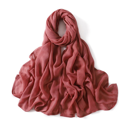 New Big Size Solid Rayon Modal Hijab Scarf Women Muslim Headscarf Wraps Shawl Femme Musulman Headband Islamic Turban 190*85cm