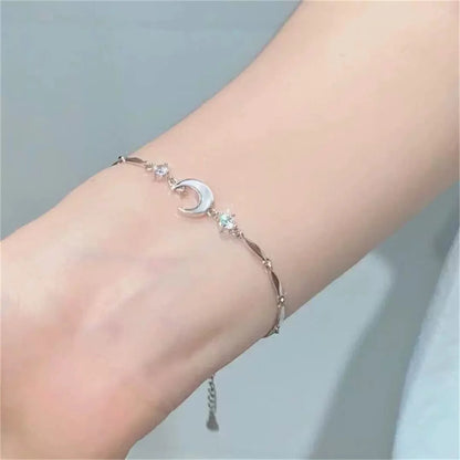 Elegant Crystal Flowers Bracelets For Women Girls Y2K Sweet Sparkling Zircon Floral Plant Chain Bracelet Luxury Wedding Jewelry