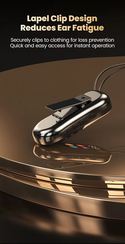 S30 Collar-Clip Bluetooth Headset Wireless Headphones With Mic HD Calling BT Earphones Variable Sound Earbuds Support SD Card