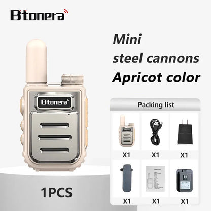 BTONERRA BT230  Mini Walkie Talkie TYPE-C Rechargeable  Handheld  1-3km Radio Transceiver Interphone Child Christmas Toys Gifts