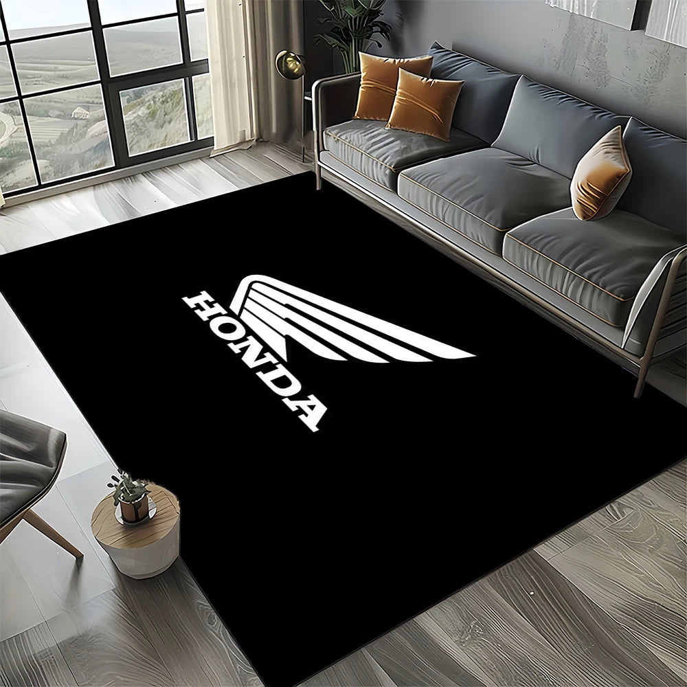 Racing Car H-HONDA HRC Motorcycle Carpet Rug for Living Room Bedroom Home Sofa Decoration,Kids Area Rug Non-slip Floor Mat Gift