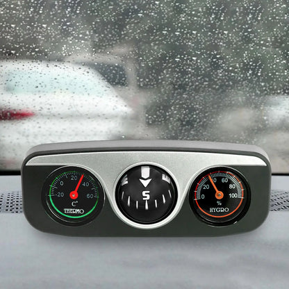 Car Dashboard Compasses Durable Car Accessories 3 in 1 Portable Vehicles Navigation Compass Navigation Ball Vehicle Thermometer