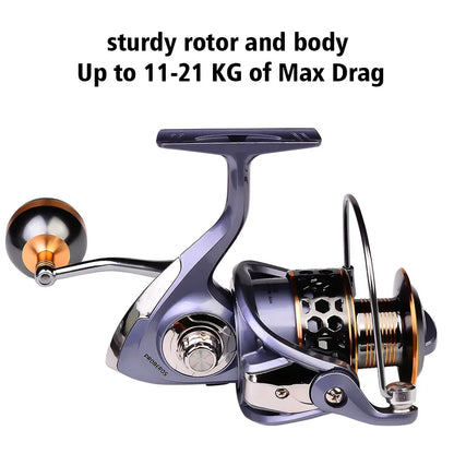 ZWICKE High Quality Max Drag 21KG Spool Fishing Reel Gear 5.2:1 Ratio High Speed Spinning Reel Casting Reel Carp for Saltwater