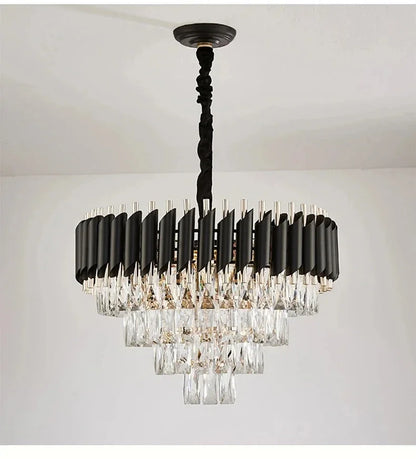 Luxury Crystal Pendant Lamp Modern Villa Living Room Lights Lustre Home Interior Decoration Dining Table Loft Ceiling Chandelier