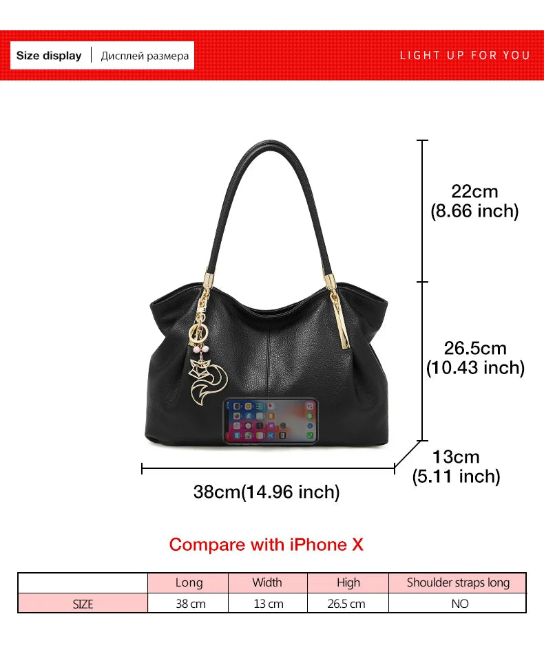 FOXER 2026 New Women's Shoulder Bag Genuine Leather Elegant Female Tote Large Bag Fashion Handbag Commuter Luxury Gift