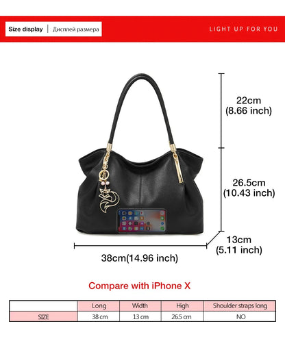 FOXER 2026 New Women's Shoulder Bag Genuine Leather Elegant Female Tote Large Bag Fashion Handbag Commuter Luxury Gift