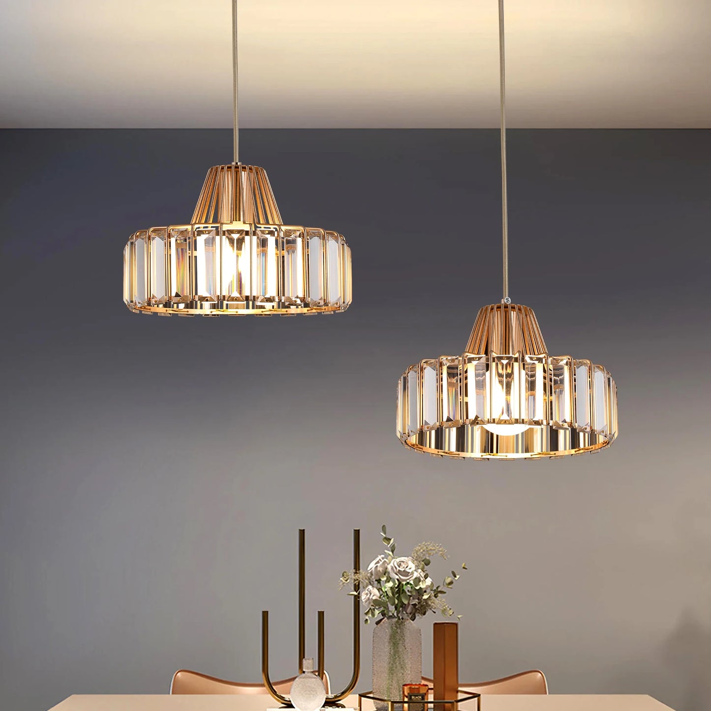 Crystal Pendant Lights Indoor Bedroom Ceiling Chandeliers Lamps Nordic Loft Loby Hanging Light Fixture Hotel Hall Decor Led Lamp