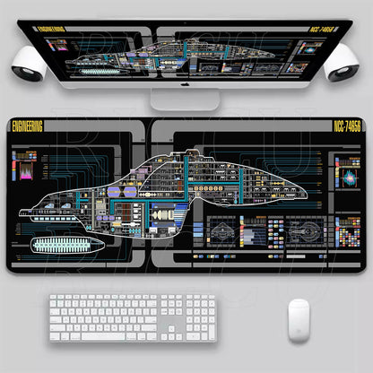 XXL HD print Game Mouse Pad Star Trek Office PC Accessories Keyboard Starship Blueprint Gamer Computer Cabinet Desk Mat carpet