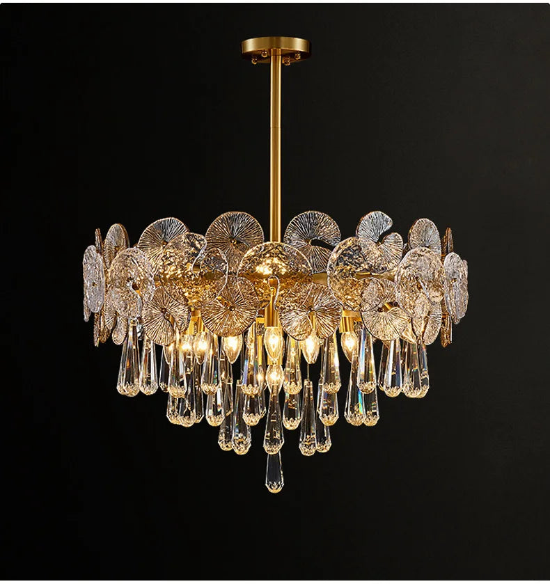 Modern Creative Ceiling Chandelier Luxury Crystal Pendant Light for Living Dining Room Bedroom Home Decor Luster Lamp Fixture