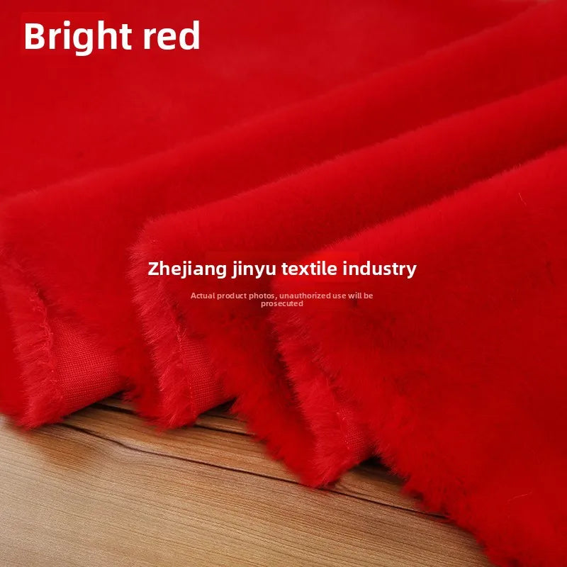 Thickened Imitation Mink Fur Grass Plush Fabric for Soft DIY Sewing Handmade Coat Vest Toy Doll Clothing Fashion Cloth Material