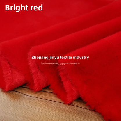 Thickened Imitation Mink Fur Grass Plush Fabric for Soft DIY Sewing Handmade Coat Vest Toy Doll Clothing Fashion Cloth Material