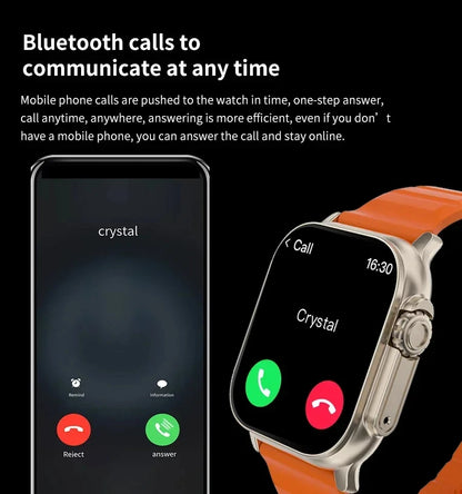 New Watch T800 Ultra2 Smart Watch 2026 Mens Womens Tracking Bluetooth Talk BT Music Wireless Charging Smart Watch