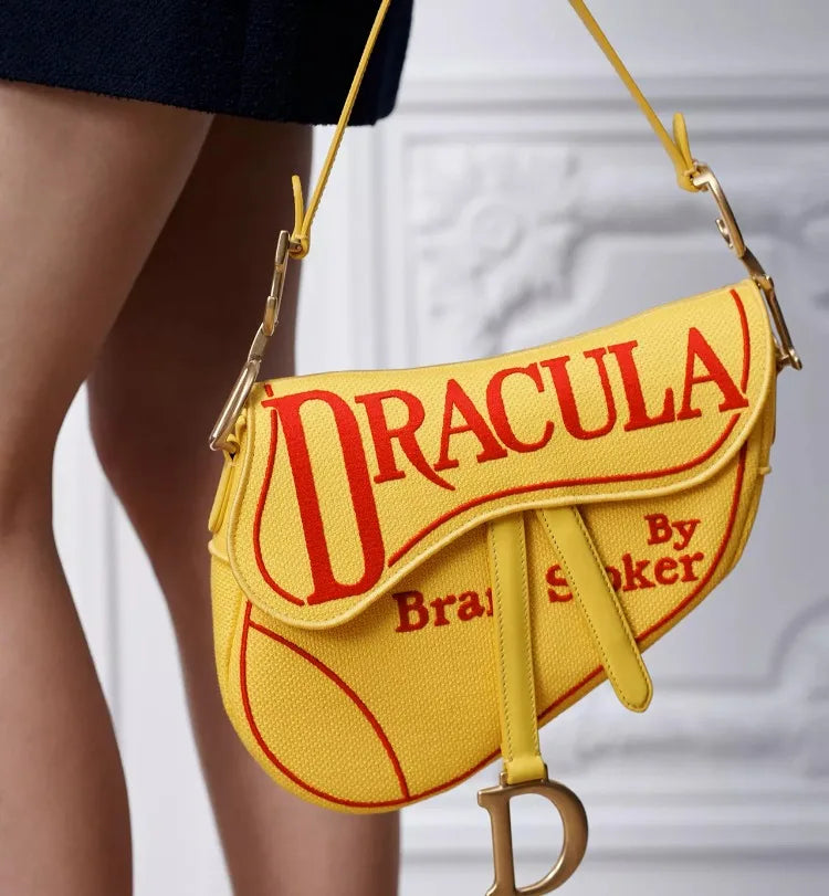 Luxury Saddle Bag Women Master Quality Yellow and Red Book Cover Embroidery Shoulder Bag Elegant Trend Beautiful Crossbody Bag
