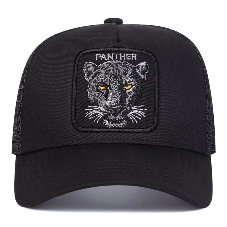 Unisex PANTHER Embroidery Baseball Net Caps Spring and Summer Outdoor Adjustable Casual Hats Sunscreen Hat
