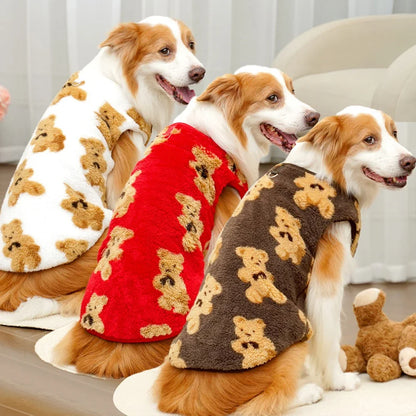 Autumn Winter Warm Dog Clothes for Small Dogs Cats Outdoor Soft Cozy Fleece Jacket Vest Coat Pet Medium Large Dogs Costume
