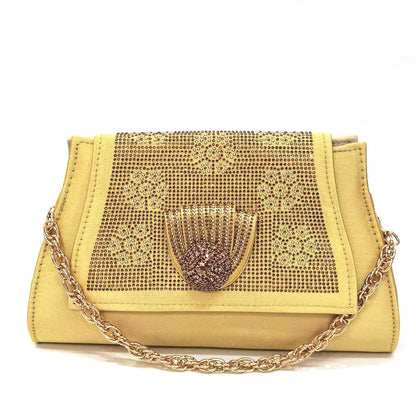 Mature Sweet Spot Good Arrival Peach Color Square Heels Peep Toe Shoes Matching Bag Set For Nigerian Women Wedding Party Pump