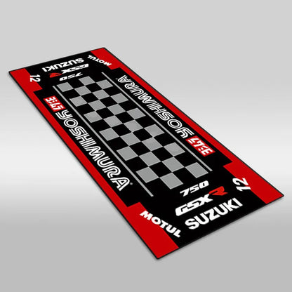 Motorcycle Display Carpet Suzuki Parking Mat Non Slip Garage Rug for Sports Racing Moto Electric Bike Entrance Home Decor