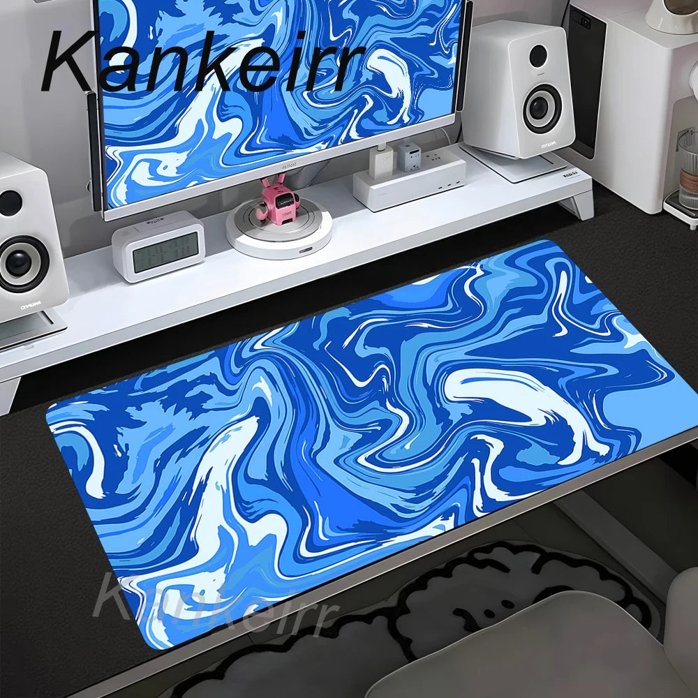 90x40cm Non-Slip Rubber Gamer Mouse Mat Gaming Mouse Pad Strata Liquid Desk Mat XXL Computer Keyboard Table Pad Large Mousepad