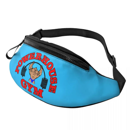 Powerhouse Gym Fanny Bag Custom Bodybuilders Fitness Crossbody Waist Pack Men Women Cycling Camping Phone Money Pouch