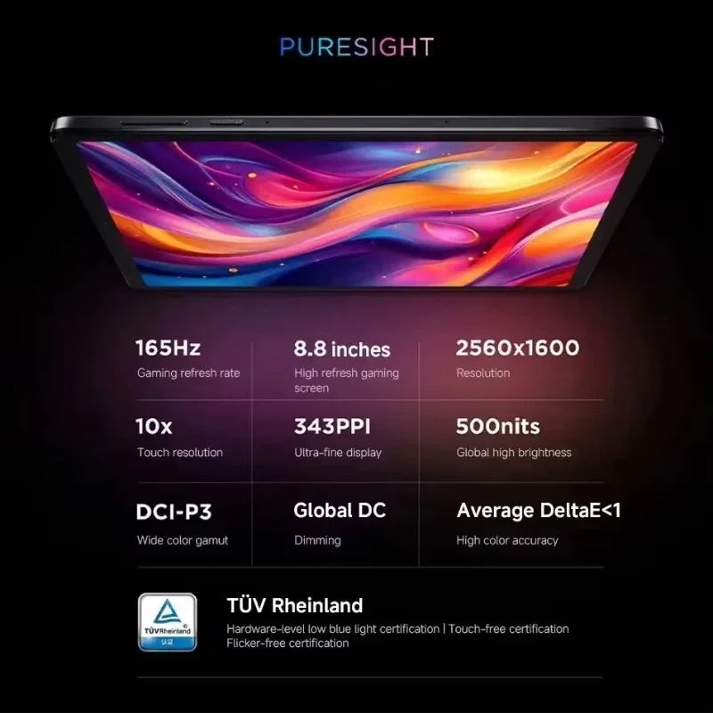 Lenovo LEGION Y700 3rd Snapdragon 8 Gen 3 2.5K 6550mAh LCD Screen 2560*1600 8.8-inch 165Hz 68W Charging Android 14