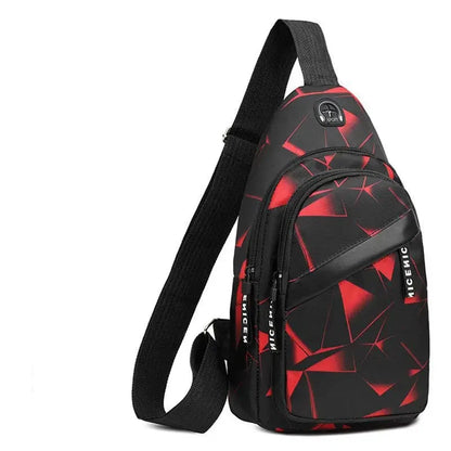 Chest Bag,Men's Casual Waterproof Crossbody Bag, Trendy Sports Bag, Multifunctional Small Bag, Shoulder Bag