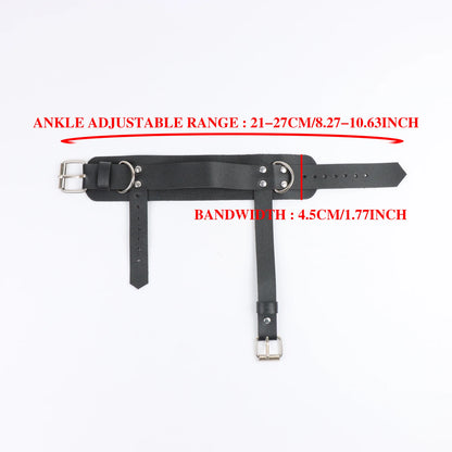 Adjustable Faux Leather Ankle Strap Belt with Soft Inner Lining Anklet Charm Chain Suitable for Comfort and Retro Modern Styles