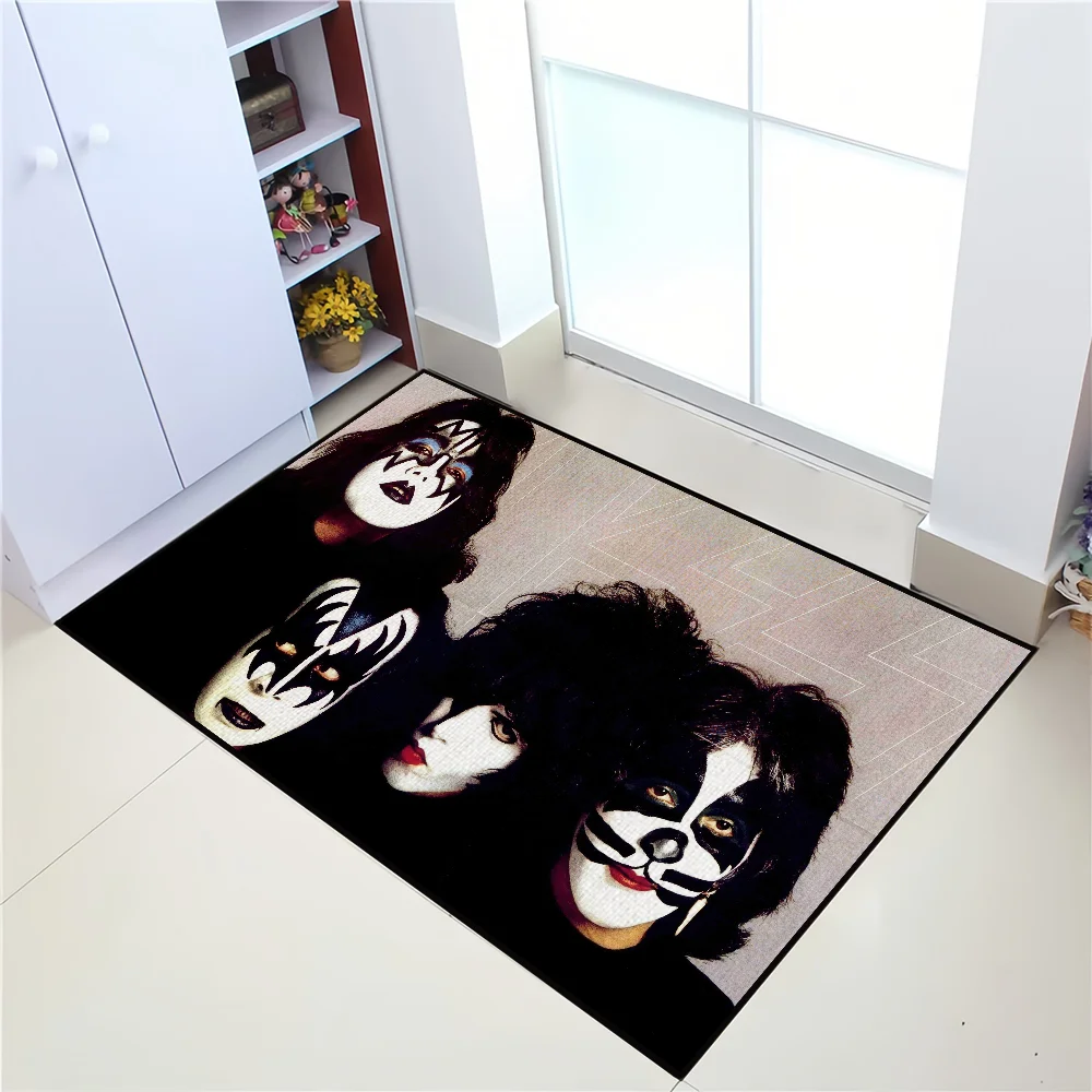 Rock Band Kiss Band Door Mat Welcome Entrance Balcony Bathroom Floor Non-slip Rug Bedroom Carpet Home Decoration