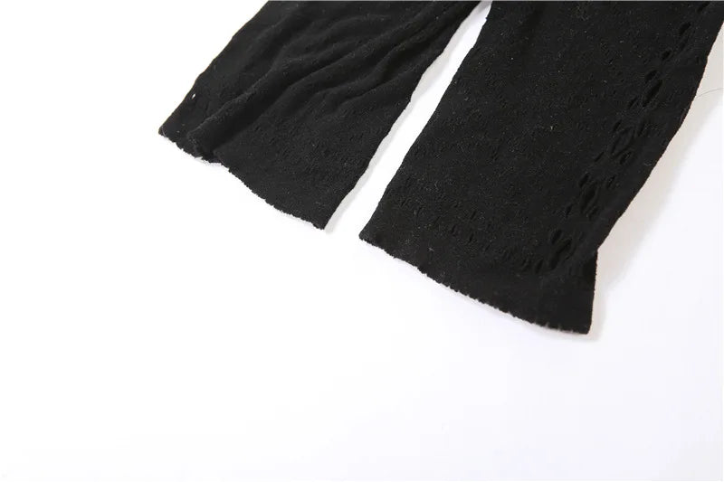 Streetwear Women 2023 One-pieces Outfits Rompers Jumpsuits Summer Long Sleeve Hollow Out Bodycon Mesh Black Romper Playsuits