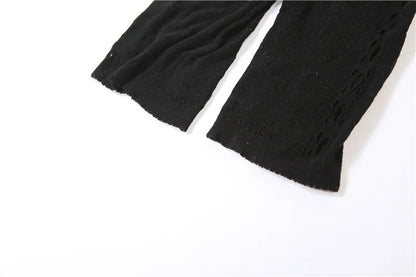 Streetwear Women 2023 One-pieces Outfits Rompers Jumpsuits Summer Long Sleeve Hollow Out Bodycon Mesh Black Romper Playsuits