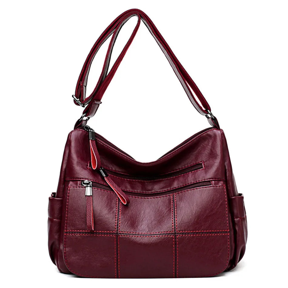 2 Layers Genuine Brand Leather Shoulder Messenger Luxury Handbags Women Bags Designer High Quality Crossbody Bags for Women Sac
