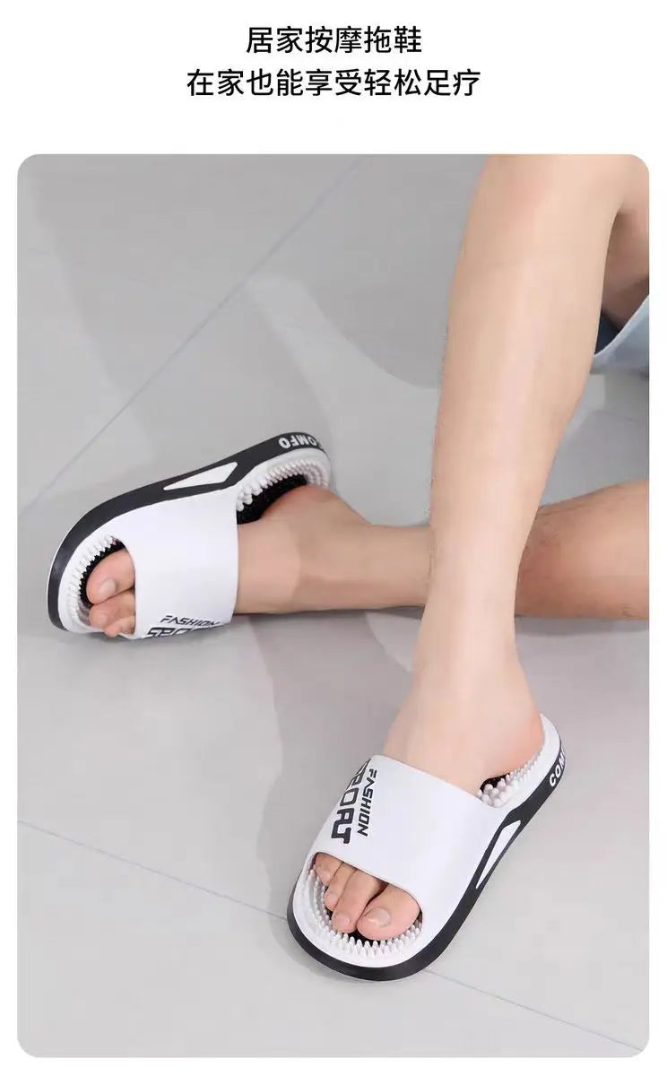 Couple massage slippers men's bathroom shower 2026 new acupoint foot therapy home indoor men's cool slippers summer