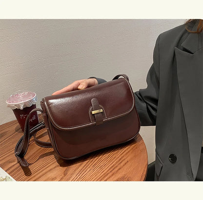 Female Cowhide Luxury Designer Handbags Women's Natural Cow Leather Shoulder Bag Ladies Fashion Small Square Crossbody Bags New