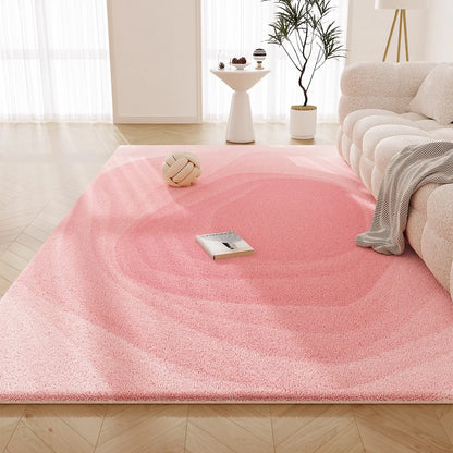 Sweet Pink Living Room Carpet Large Butterfly Print Fluffy Bedroom Rugs Soft Fashionable Ins Style Coffee Table Mats Alfombra 러그