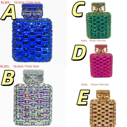 Champagne Bottle Bag Hollow Rhinestone Diamond Evening Bag Party Wedding Banquet Clutch Purse for Women Sac De Marque Luxe Femme