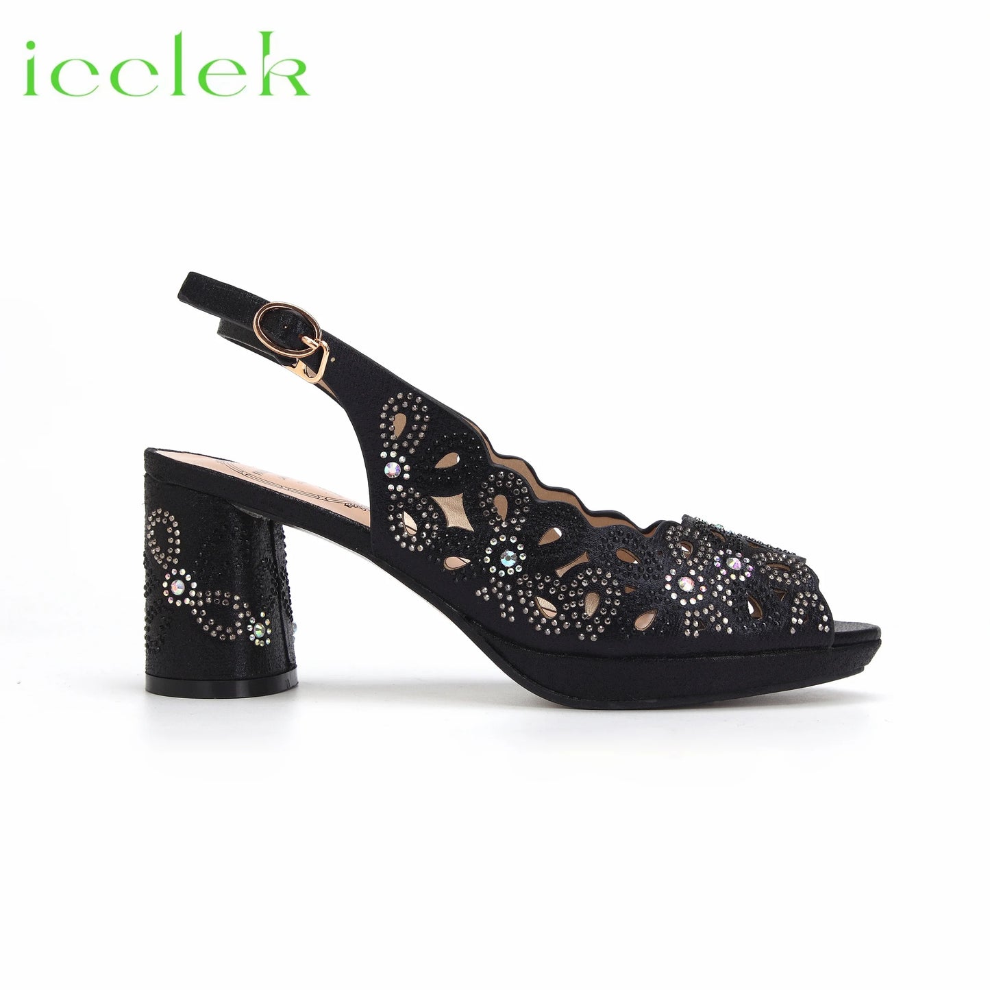 New Fashionable Coffee Color Peep Toe Ladies Shoes Matching Bag Set For Nigerian Women Wedding Party Pump