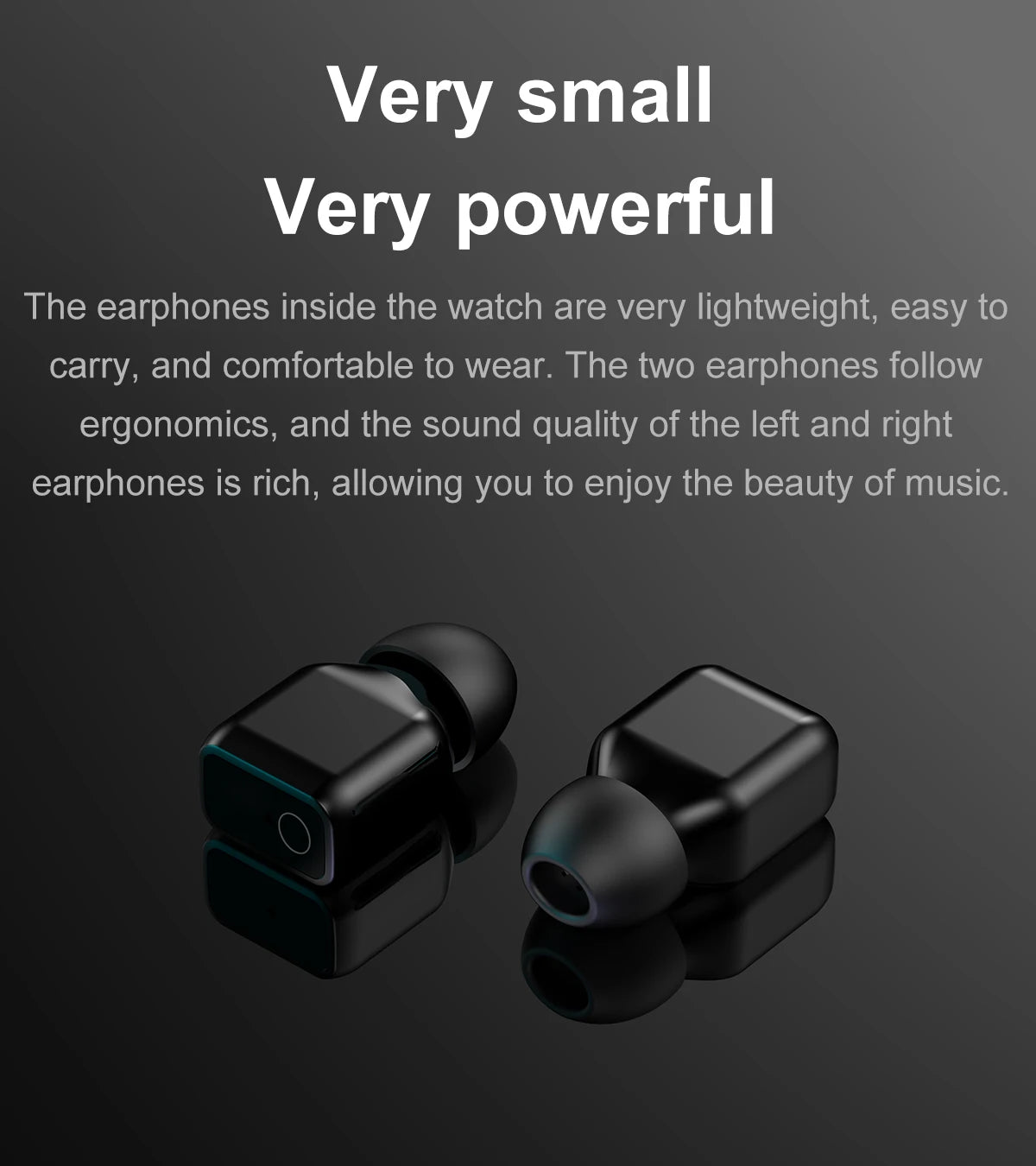 Smart Watch 2 in 1 with Headphones AI Voice Assistant Bluetooth Call Health Monitor DIY Wallpaper 1.46inch HD Screen Wristwatch