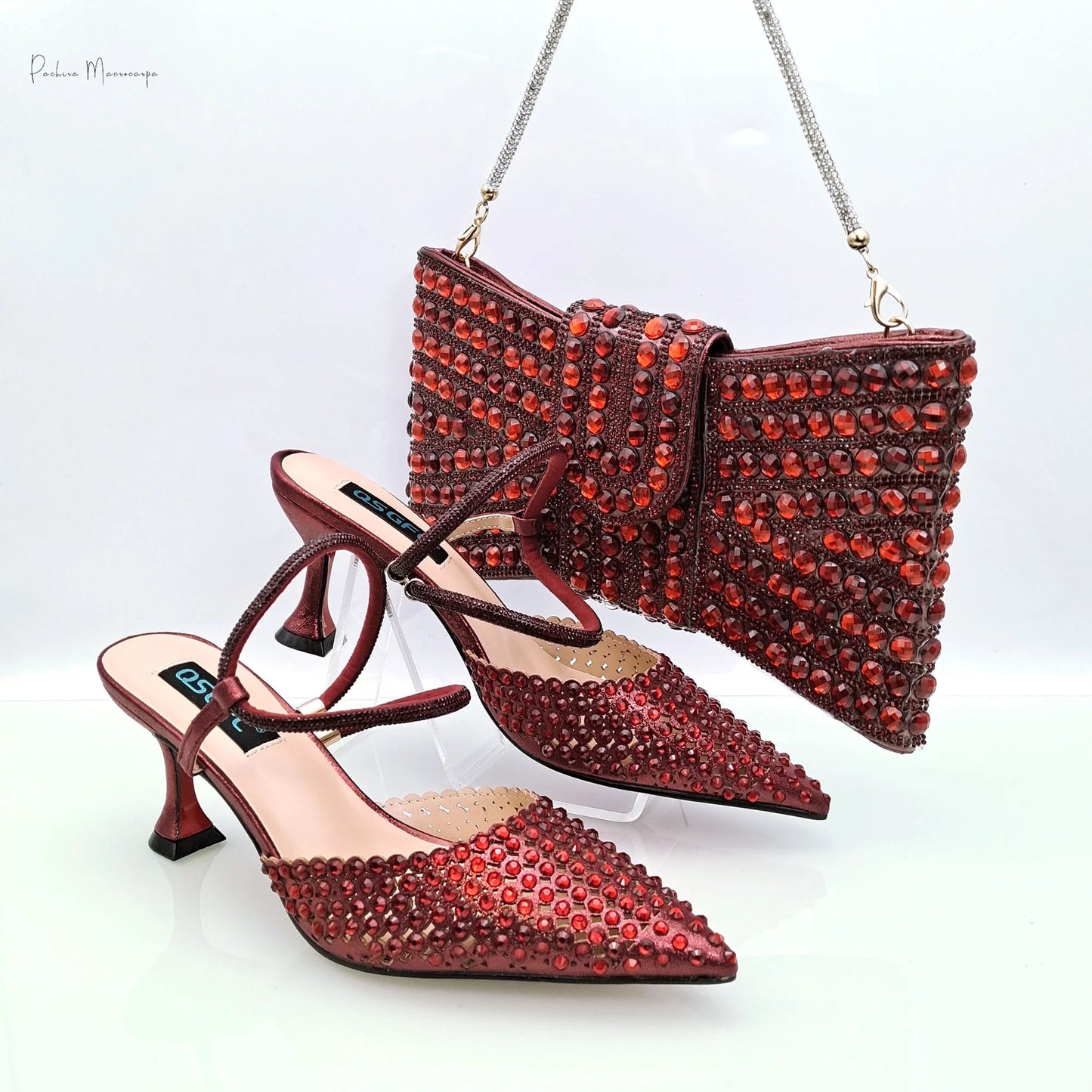 Navy Blue New Design Envelope Style Ladies Bag And High Heels Nigerian Fashion Ladies Shoulder Bags For Party Or Commuting